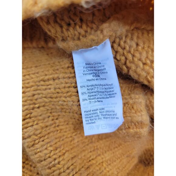 Madewell Sweater Womens Sz Small Ballonn Sleeves Pullover Yellow K3395 - Picture 7 of 8